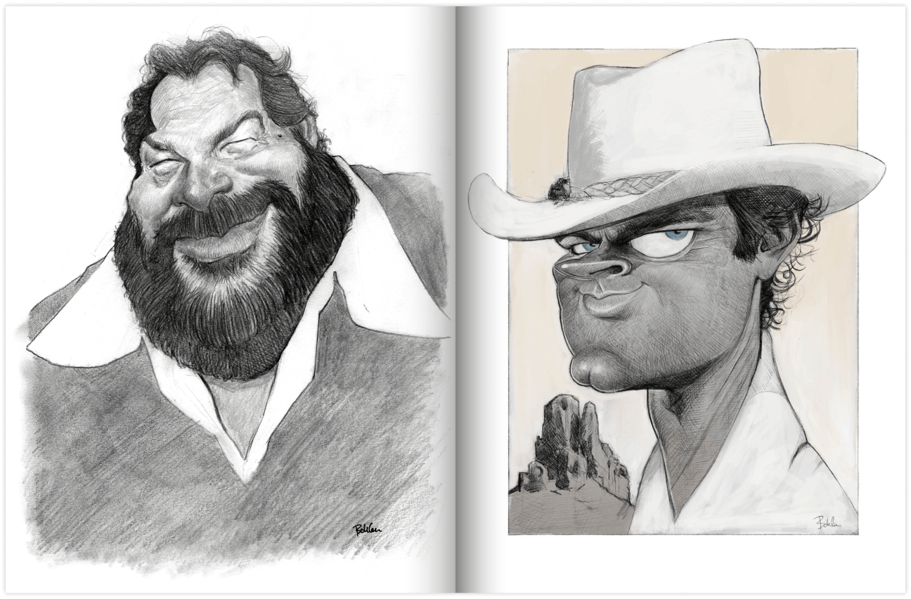 Book: "Off the Face – Caricatures and Portraits by Nick Bohlen" Sample Page